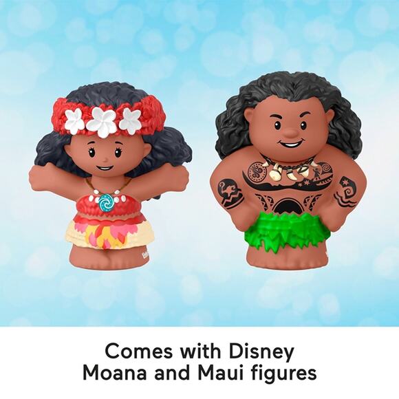 Disney Princess Moana Toys, Moana & Maui's Canoe, Fisher-Price Little People - Picture 5 of 7